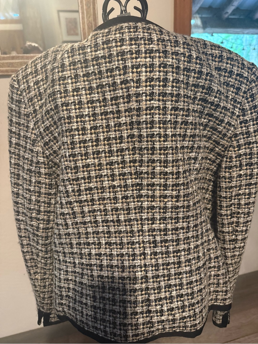 Vintage Kate Hill PetiteTweed Houndstooth Blazer Jacket - Picture 8 of 9